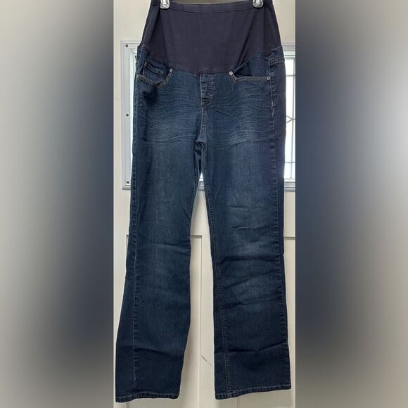 Oh! Momma Maternity Jeans Blue Denim Over Belly (522) - Picture 2 of 6